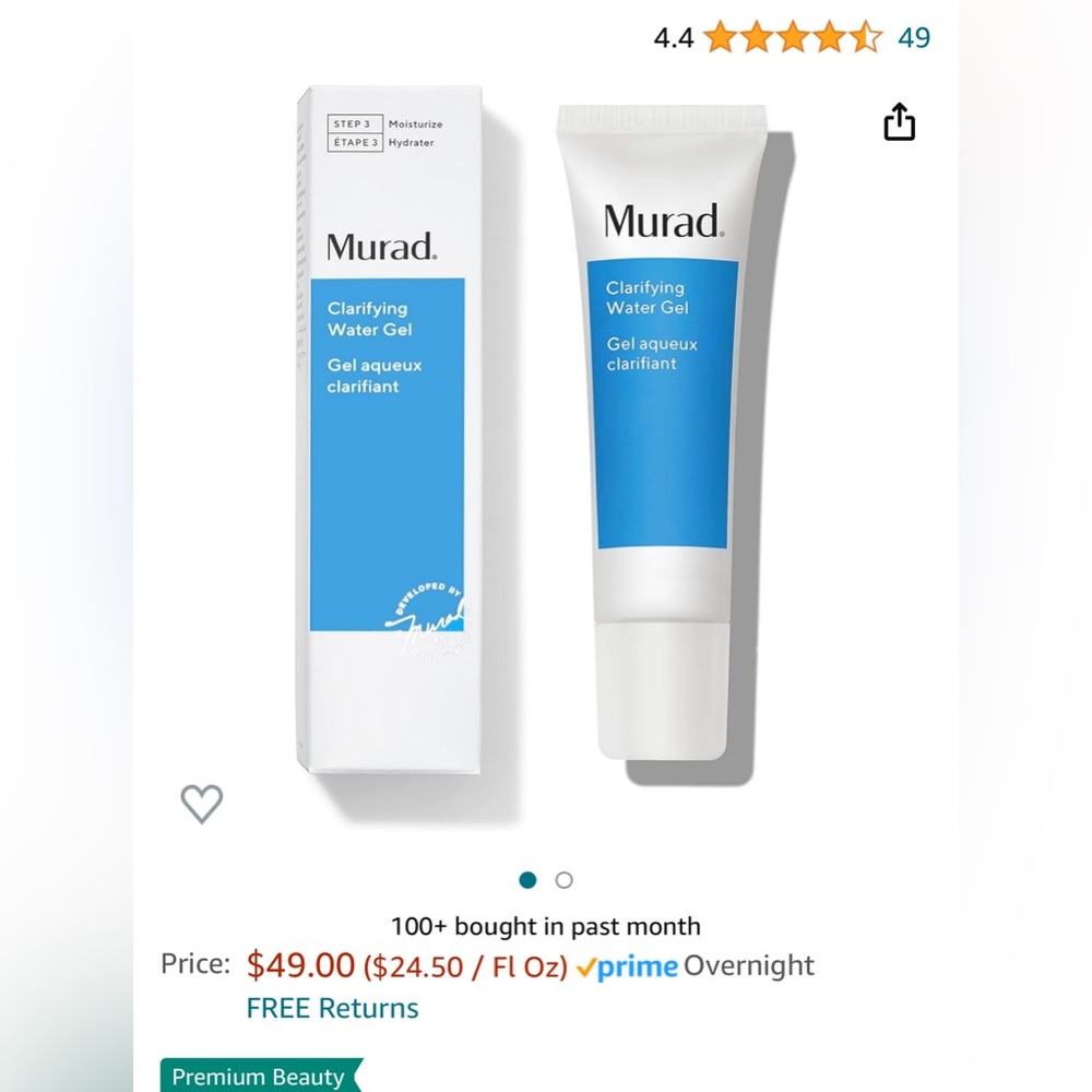 Murad acne clarifying water gel